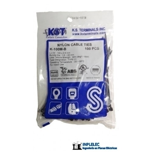 SUJETACABLES DE 10 CMS NEGRO