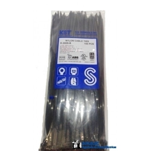 SUJETACABLES DE 30 CMS NEGRO